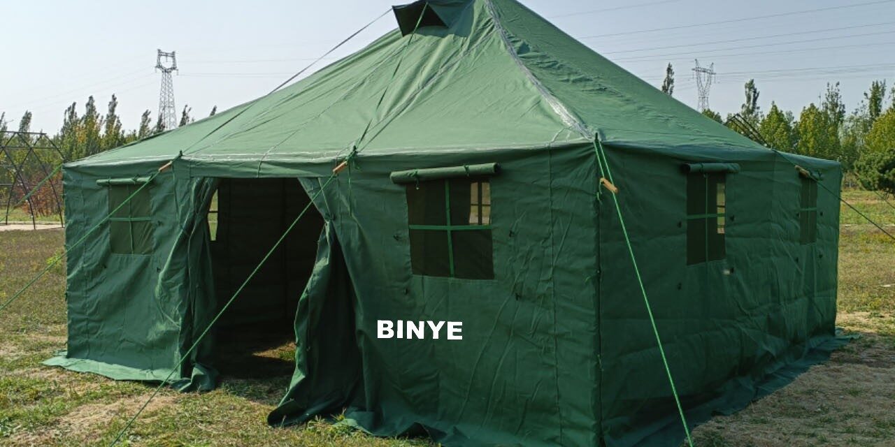 Large 10-Man Waterproof Windproof Canvas Tent for Camping