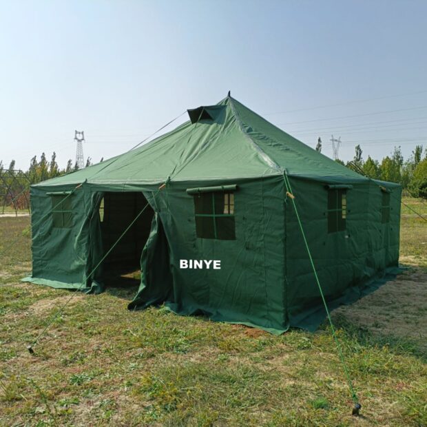 Large 10-Man Waterproof Windproof Canvas Tent for Camping