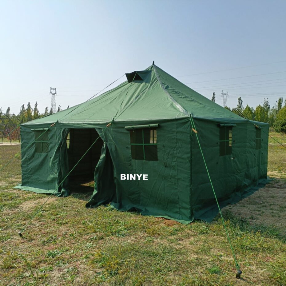 Large 10-Man Waterproof Windproof Canvas Tent for Camping
