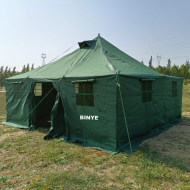 Large 10-Man Waterproof Windproof Canvas Tent for Camping