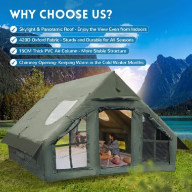 17.2 Inflatable Air Partition Room Family Large Tent for Outdoor Camping
