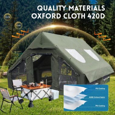 17.2 Inflatable Air Partition Room Family Large Tent for Outdoor Camping