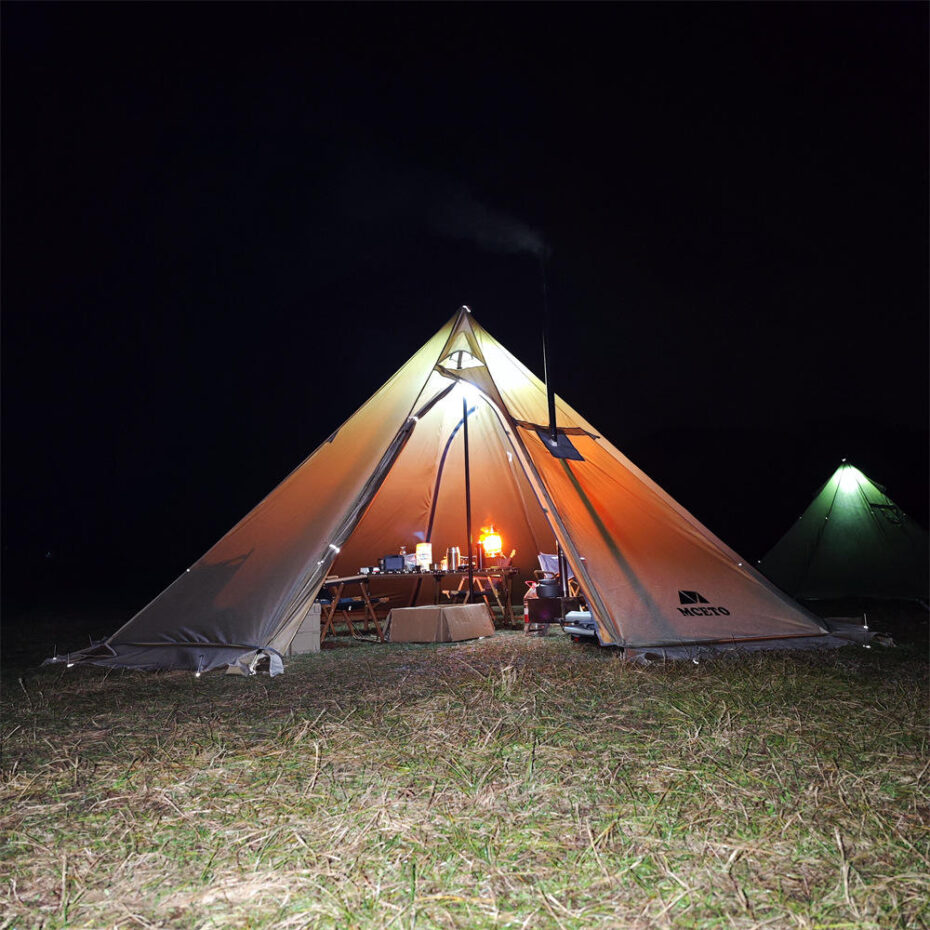 5M Lightweight Tipi Tent – Waterproof, Stove Jack, Winter Camping Tent for 3-5 People