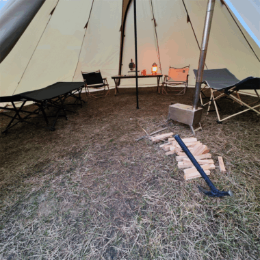  5M Lightweight Tipi Tent – Waterproof, Stove Jack, Winter Camping Tent for 3-5 People