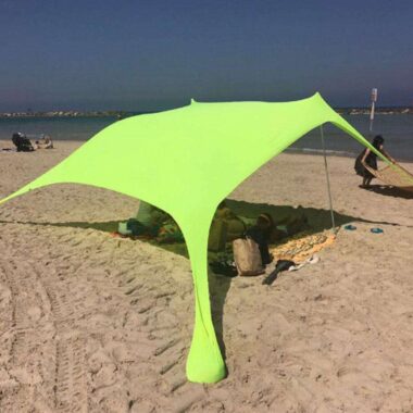  Beach Tent Sunshade with Sandbags and Shade Membrane for Beach Umbrella