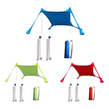  Beach Tent Sunshade with Sandbags and Shade Membrane for Beach Umbrella