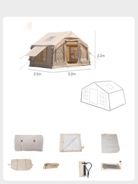 Coody Quality Assurance 4-Season Outdoor Camping Tent | Waterproof Military-Style Inflatable Tent