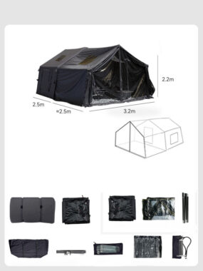 Coody Quality Assurance 4-Season Outdoor Camping Tent | Waterproof Military-Style Inflatable Tent