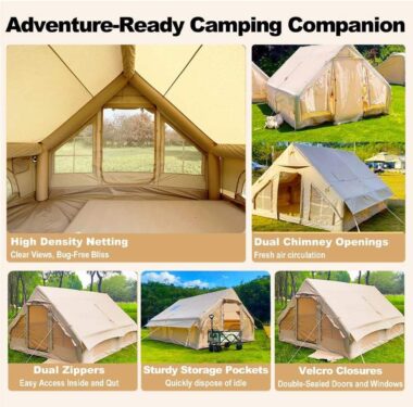 Desert Outdoor Air Camping Tent – Luxury Inflatable Canvas Tent for Dubai Outdoor Adventures