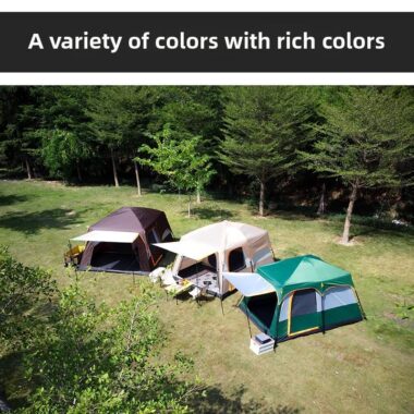 Waterproof Family Camping Tent in Various Colors for Outdoor Events, Hiking, and Picnics
