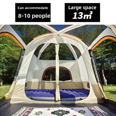 Waterproof Family Camping Tent in Various Colors for Outdoor Events, Hiking, and Picnics