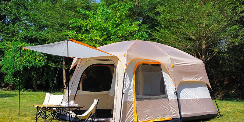 Waterproof Family Camping Tent in Various Colors for Outdoor Events, Hiking, and Picnics