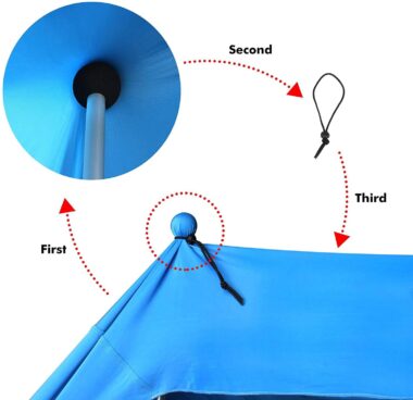 Family Beach Tent Sunshade Canopy with Pop-up Sun Shelter and Carry Bag
