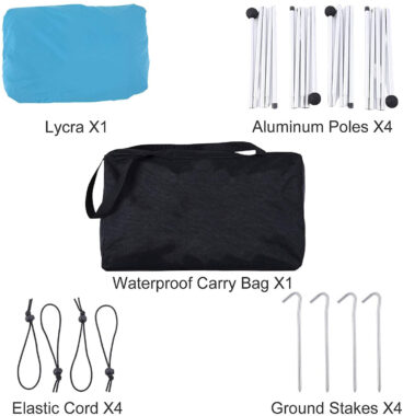 Family Beach Tent Sunshade Canopy with Pop-up Sun Shelter and Carry Bag