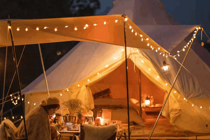 Family Outdoor Glamping Cotton Yurt Teepee Tent 4-Season Canvas Bell Tent for Sale (2) Family Outdoor Glamping Cotton Yurt Teepee Tent – 4-Season Canvas Bell Tent for Sale