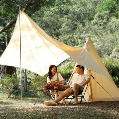 Two Bedroom Family Tent with Light Strip - Outdoor Camping Tent for 13 People