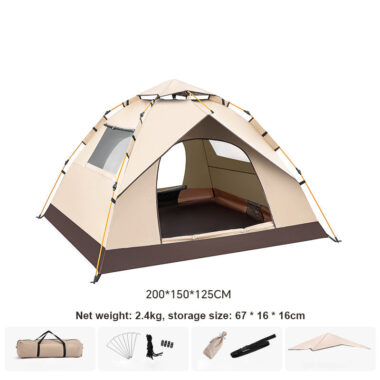  High Quality Single or Double Layered Camping Tent – Automatic Fast Open and Easy Storage