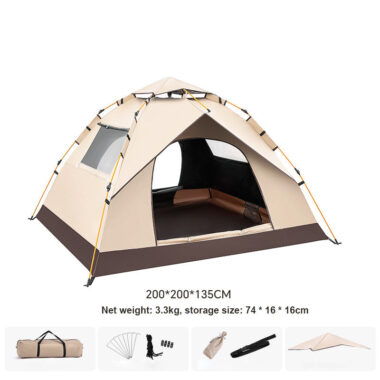  High Quality Single or Double Layered Camping Tent – Automatic Fast Open and Easy Storage