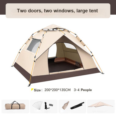  High Quality Single or Double Layered Camping Tent – Automatic Fast Open and Easy Storage