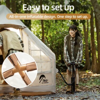 Large Waterproof Inflatable Air Tent | Family Camping Tent for Outdoor Adventures

