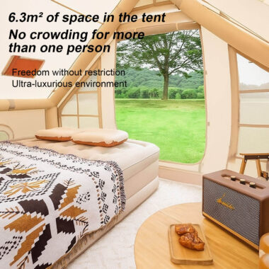 6.3㎡ One-Bedroom Inflatable Air Tent for 5 Persons – Waterproof Oxford with Skylight