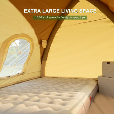 Peirhw Waterproof Inflatable Air Tent – 3-4 Person Outdoor Glamping Tent