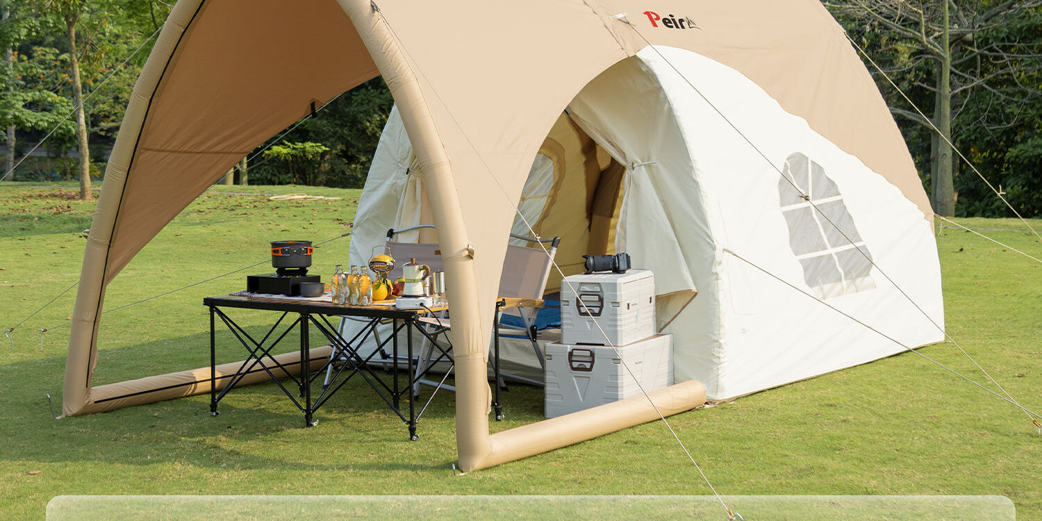 Peirhw Waterproof Inflatable Air Tent – 3-4 Person Outdoor Glamping Tent