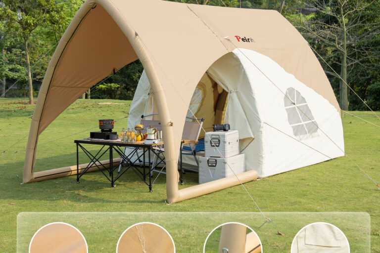 Inflatable Camping Tent Waterproof Glamping Tent Easy Setup Sun Shelter Outdoor Oxford Tent (6) Peirhw Waterproof Inflatable Air Tent – 3-4 Person Outdoor Glamping Tent
