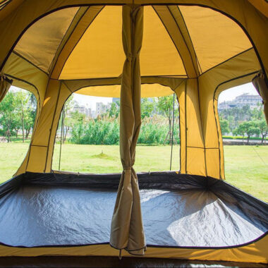 Large Family Tunnel Tent | Two-Room Waterproof Camping Tent for Outdoor Adventures