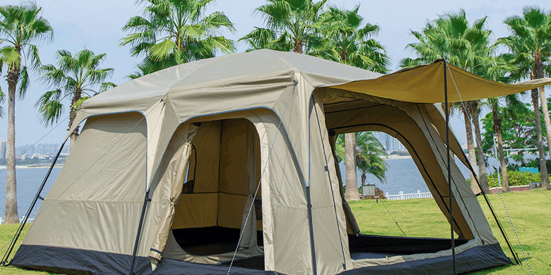 Large Family Tunnel Tent | Two-Room Waterproof Camping Tent for Outdoor Adventures