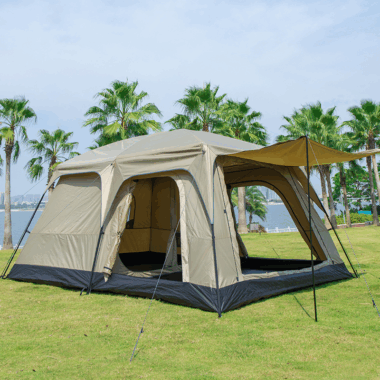 Large Family Tunnel Tent | Two-Room Waterproof Camping Tent for Outdoor Adventures