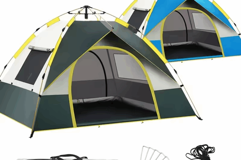 Lightweight 3-4 Person Backpacking Tent – Automatic Waterproof Outdoor Camping & Beach Tent (4) d filesMedia Library