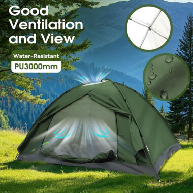 Lightweight Waterproof Hiking Tent – Windproof Easy Setup for Camping and Travel