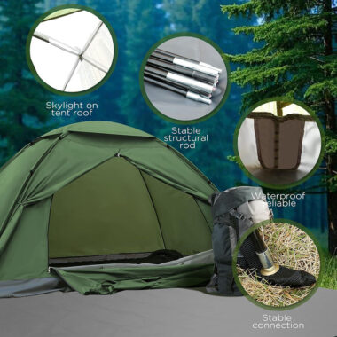 Lightweight Waterproof Hiking Tent – Windproof Easy Setup for Camping and Travel