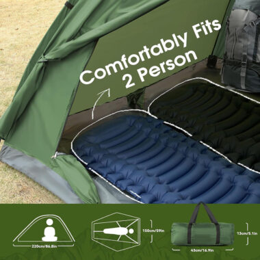 Lightweight Waterproof Hiking Tent – Windproof Easy Setup for Camping and Travel