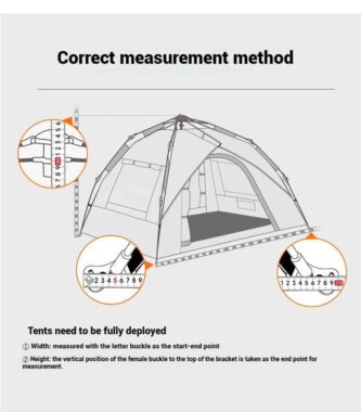 Luxury 4-Person Automatic Camping Tent – Waterproof and Durable for Family Adventures
