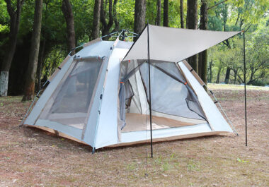  Large Inflatable Family Camping Tent for 4-6 People, Automatic Waterproof Setup
