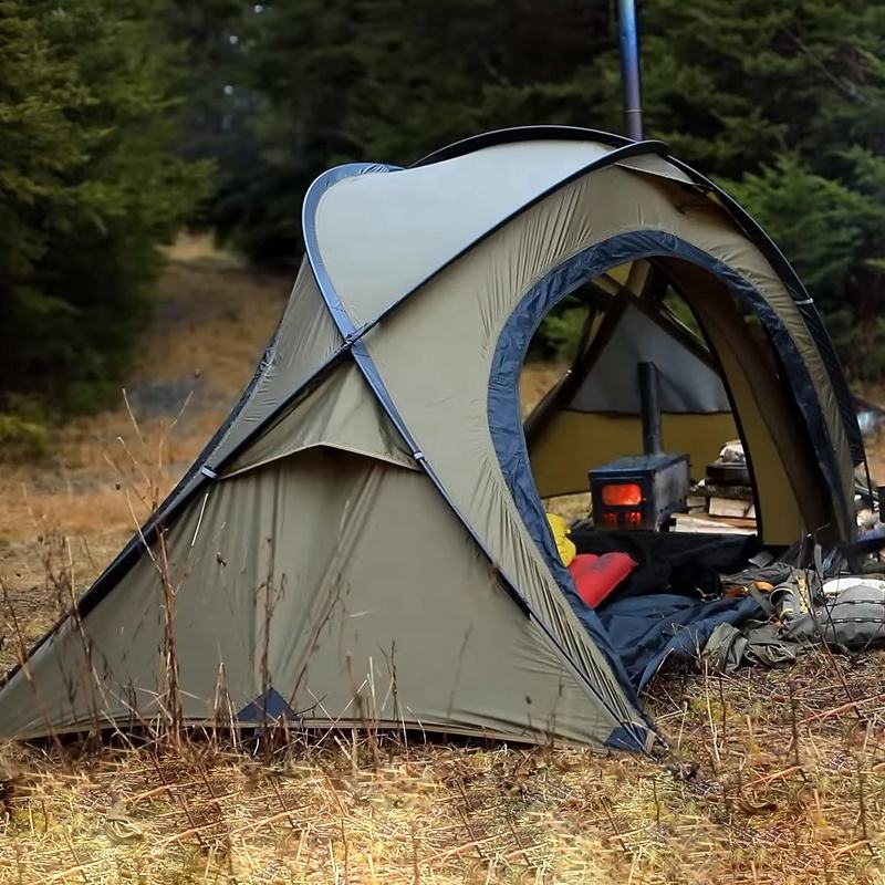 New Outdoor Double Layers Waterproof Camping Tent – PU3000mm, 3 Person Tent with One Bedroom (7) New Outdoor Double Layers Waterproof Camping Tent – 3 Person Tent with Bedroom & Living Room