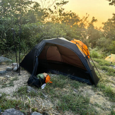 Ultralight Backpacking Tent | 1 Person Camping Solo Tent with Double Silicon Coating
