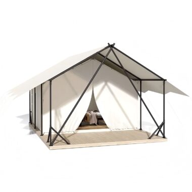  Luxury Glamping Resort Tent for Outdoor Hotels – Oxford Fabric with Steel Frame