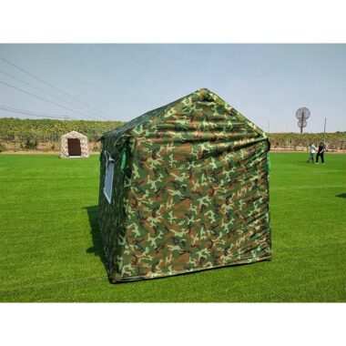 Portable Inflatable Military Style Tent for Outdoor Camping, No Assembly Required, Rainproof
