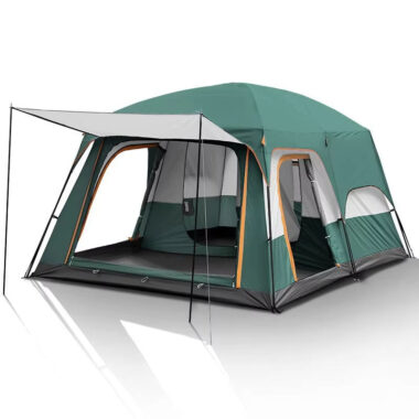 Outdoor Camping Tent – Two Bedrooms and Living Room, Waterproof Double Layer Tent