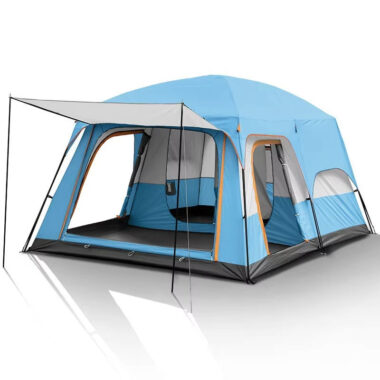 Outdoor Camping Tent – Two Bedrooms and Living Room, Waterproof Double Layer Tent