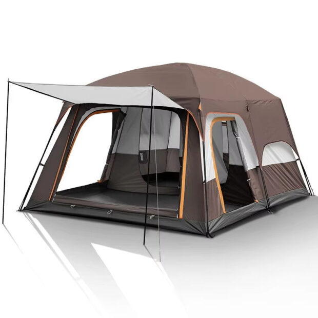 Outdoor Camping Tent – Two Bedrooms and Living Room, Waterproof Double Layer Tent
