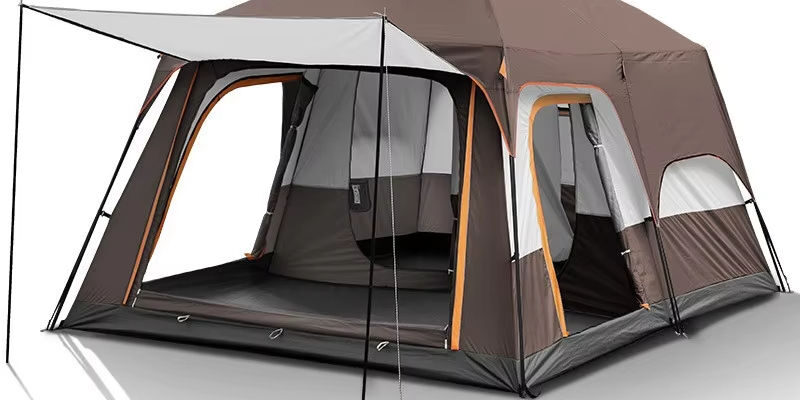 Outdoor Camping Tent – Two Bedrooms and Living Room, Waterproof Double Layer Tent