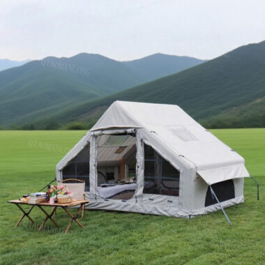 Portable Outdoor Inflatable Tent for 2-4 People | Waterproof Four-Season Family Tent