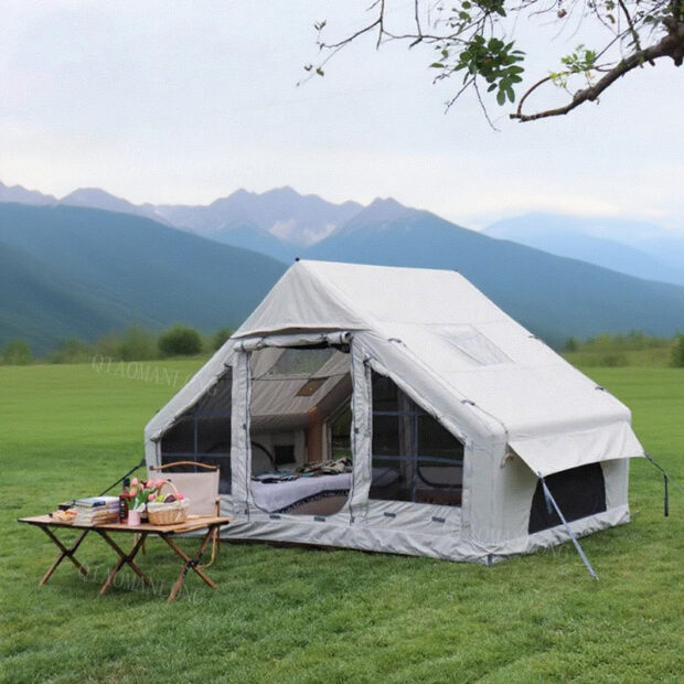 Portable Outdoor Inflatable Tent for 2-4 People | Waterproof Four-Season Family Tent