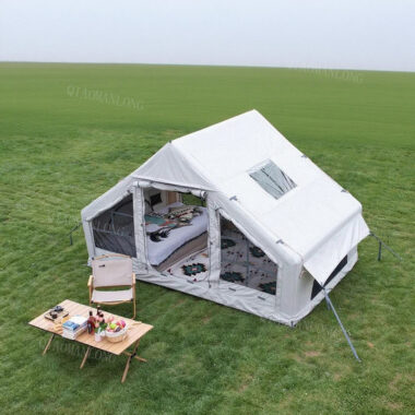 Portable Outdoor Inflatable Tent for 2-4 People | Waterproof Four-Season Family Tent