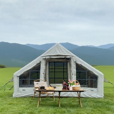 Portable Outdoor Inflatable Tent for 2-4 People | Waterproof Four-Season Family Tent