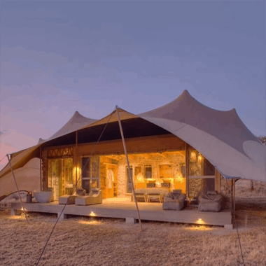  Luxury Glamping Tent with Bedroom, Living Room, and Bathroom for Resorts